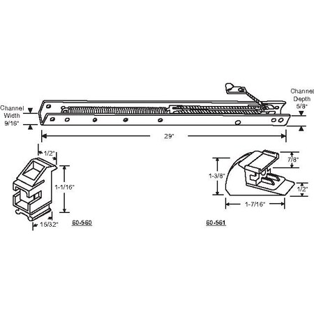 Strybuc 29in Window Channel Balance 60-283-7